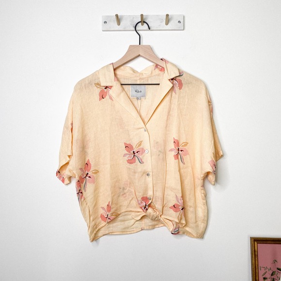 Rails Tops - RAILS marley button down short sleeve floral top medium M